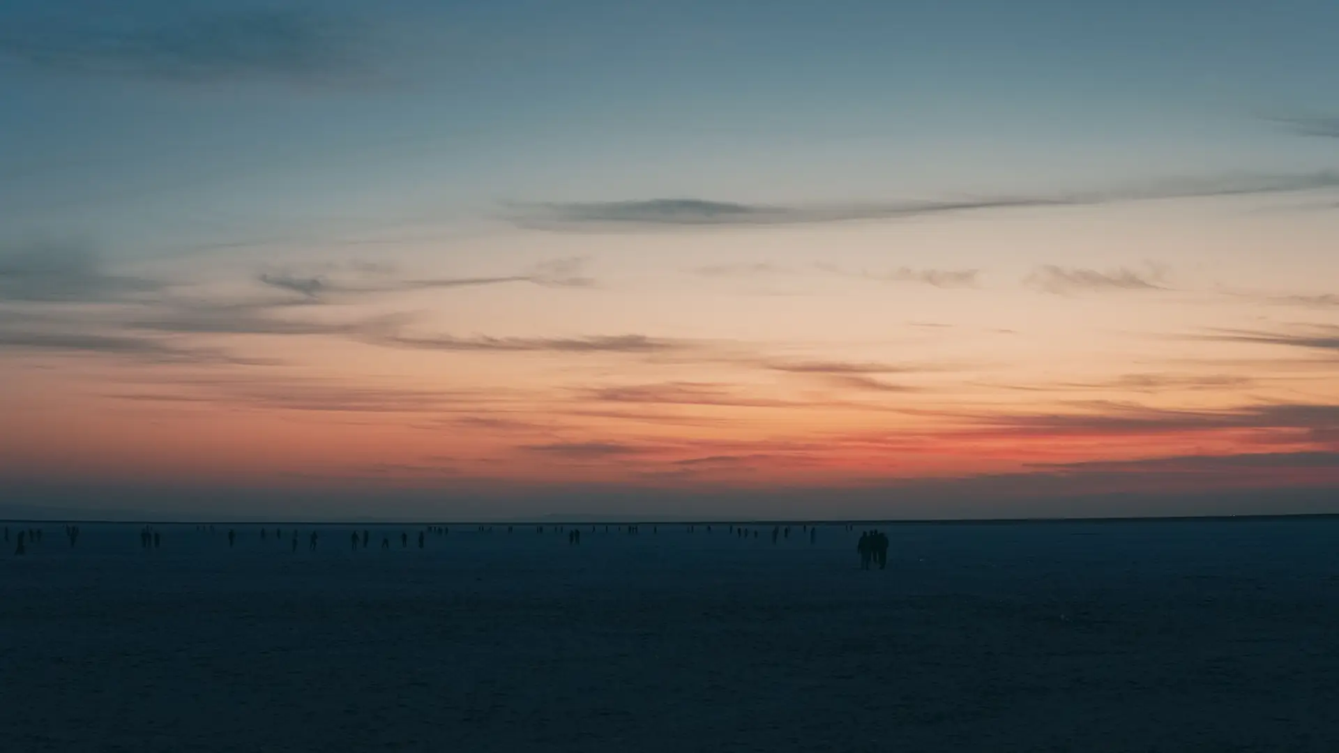 A beautiful sunrise over the vast desert landscape of Gujarat, India